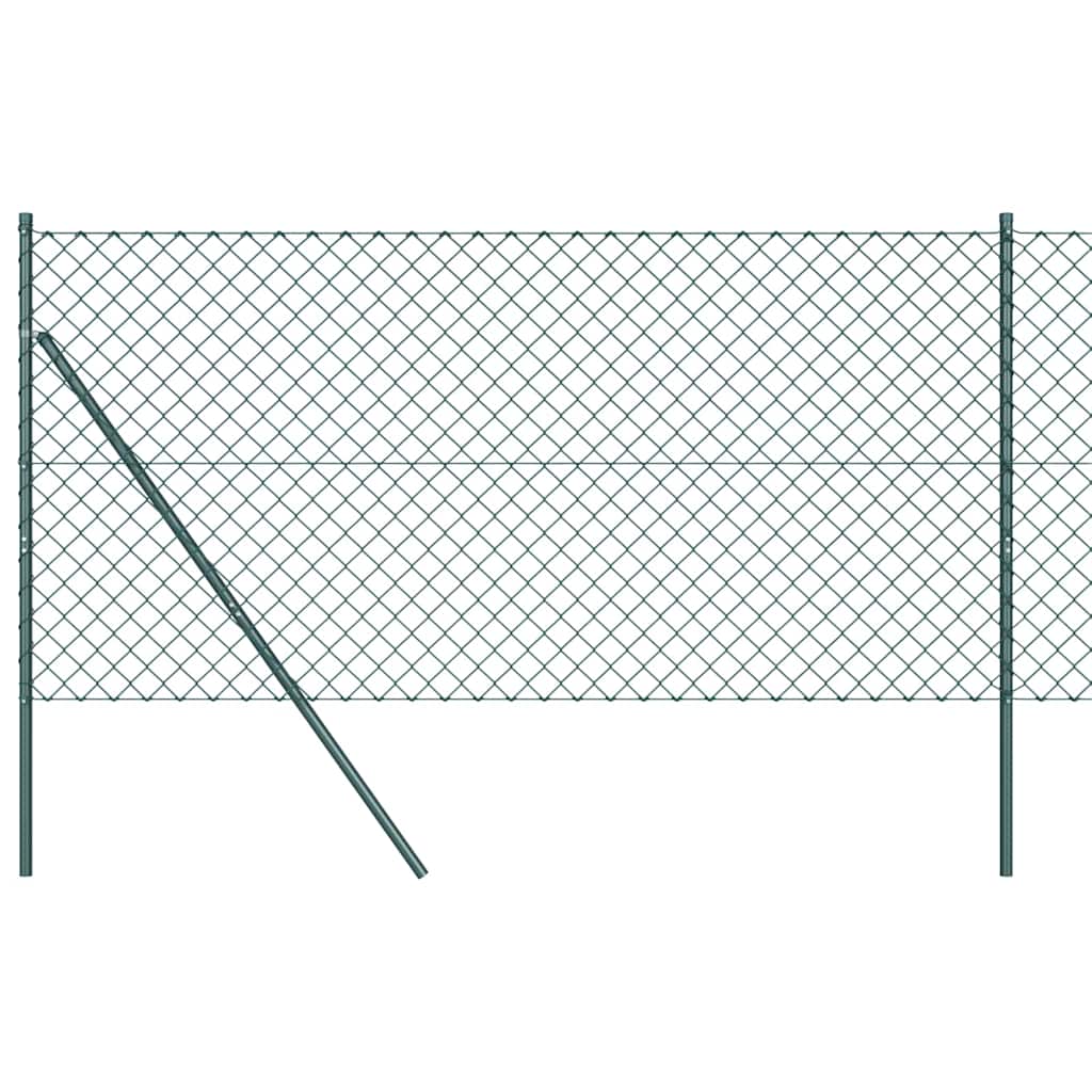 Fence Post Green 25 x 1.4 m (60 x 60 mm mesh) Steel and PVC