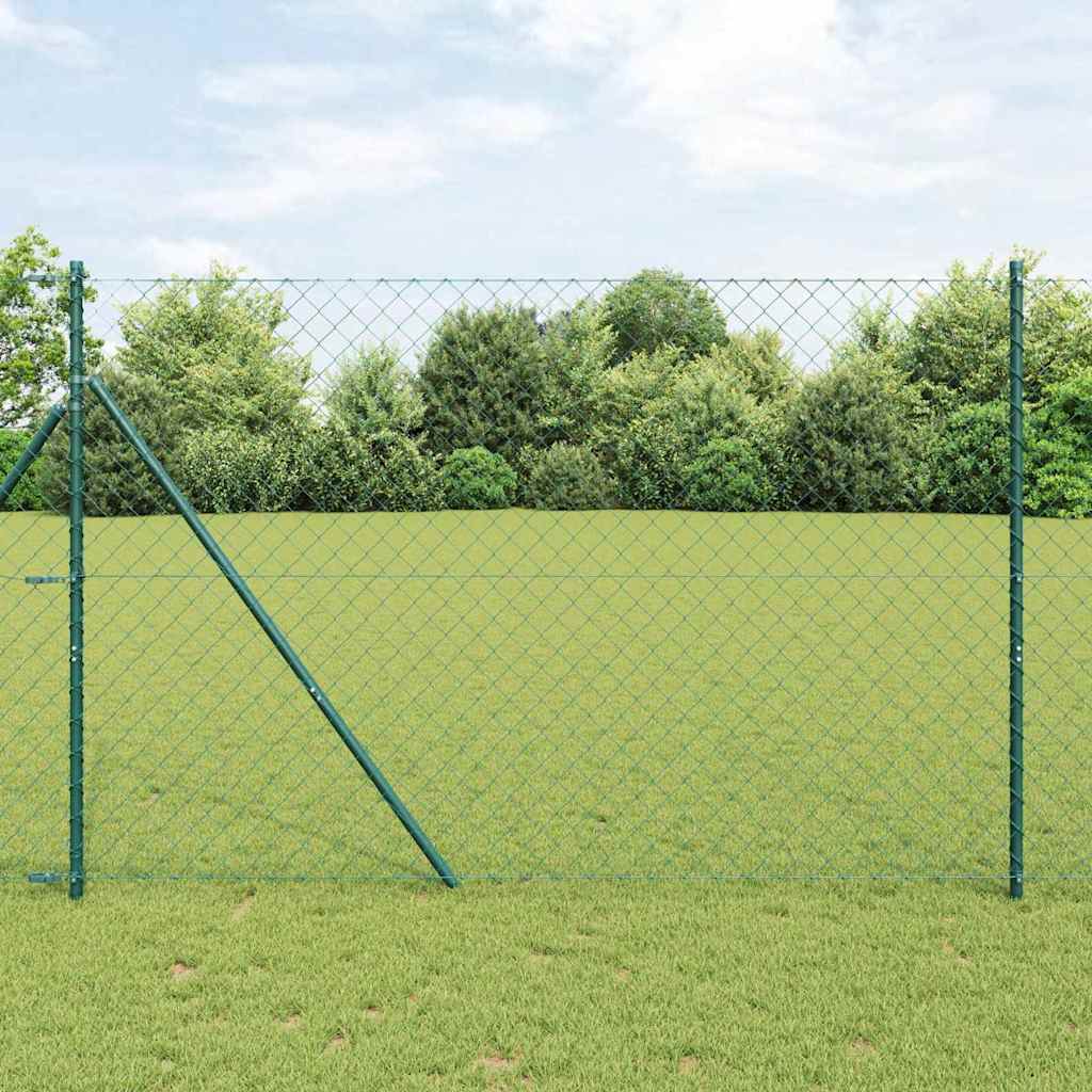 Fence Post Green 25 x 1.6 m (60 x 60 mm mesh) Steel and PVC