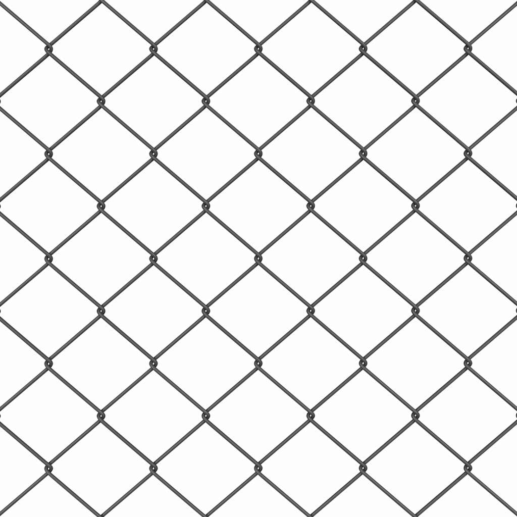Fence Post Grey 10 x 0.8 m (40 x 40 mm mesh) Steel and PVC