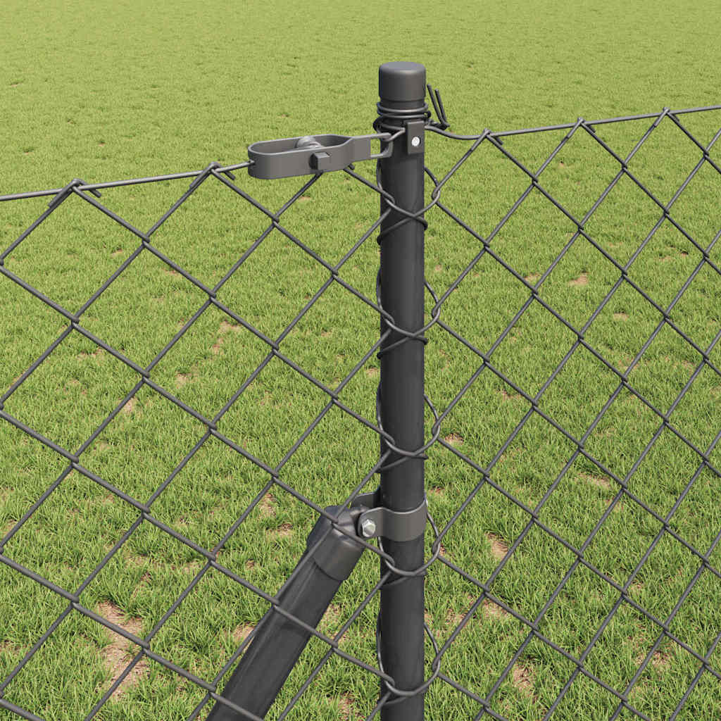 Fence Post Grey 10 x 1.4 m (60 x 60 mm mesh) Steel and PVC