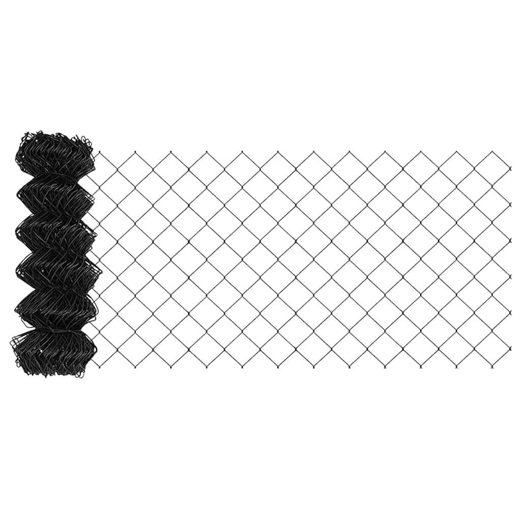 Fence Post Grey 25 x 0.4 m (40 x 40 mm mesh) Steel and PVC