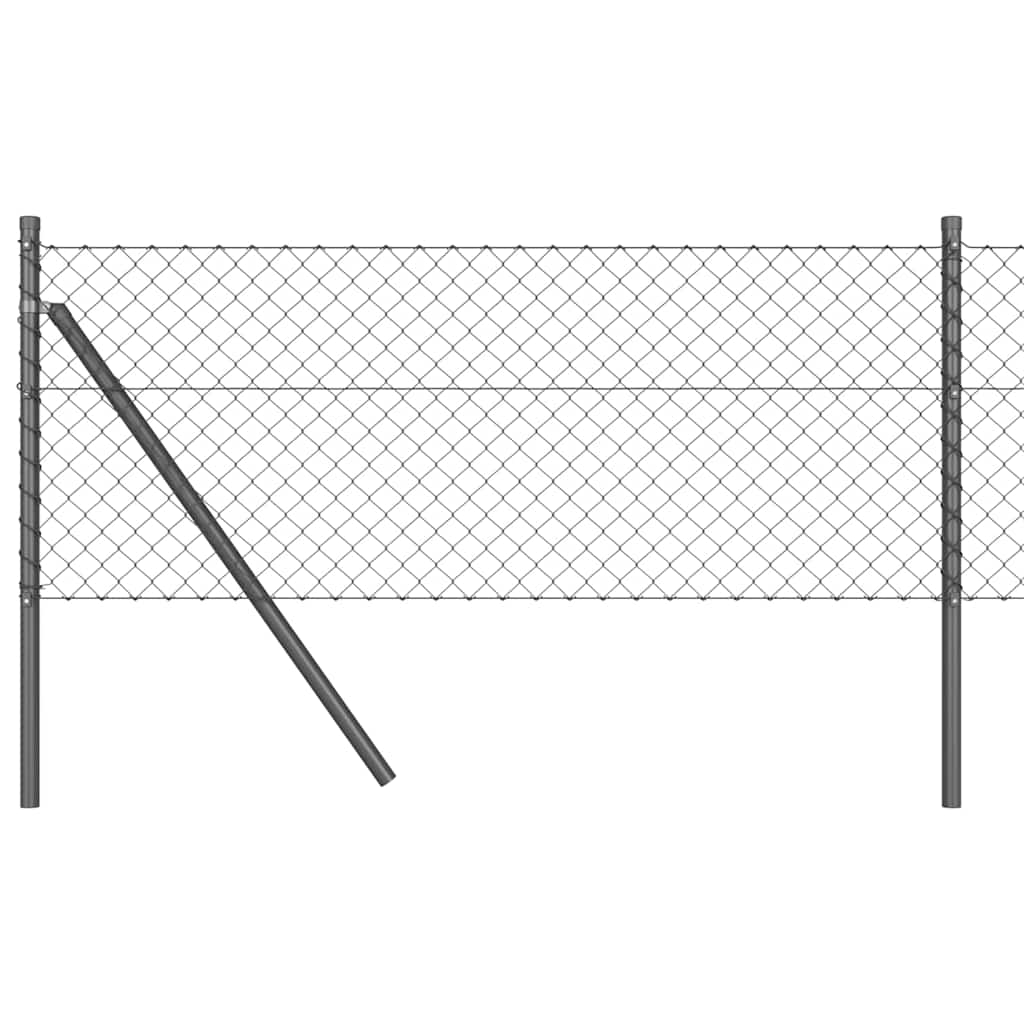 Fence Post Grey 25 x 0.6 m (40 x 40 mm mesh) Steel and PVC