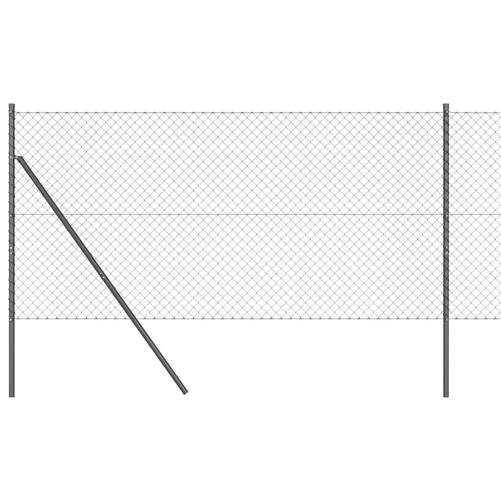 Fence Post Grey 25 x 1 m (40 x 40 mm mesh) Steel and PVC