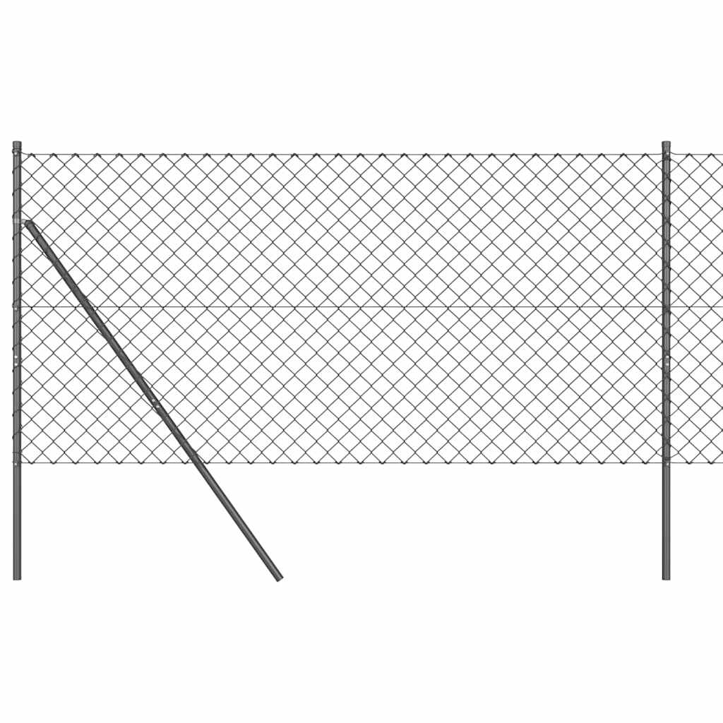 Fence Post Grey 25 x 1.2 m (60 x 60 mm mesh) Steel and PVC