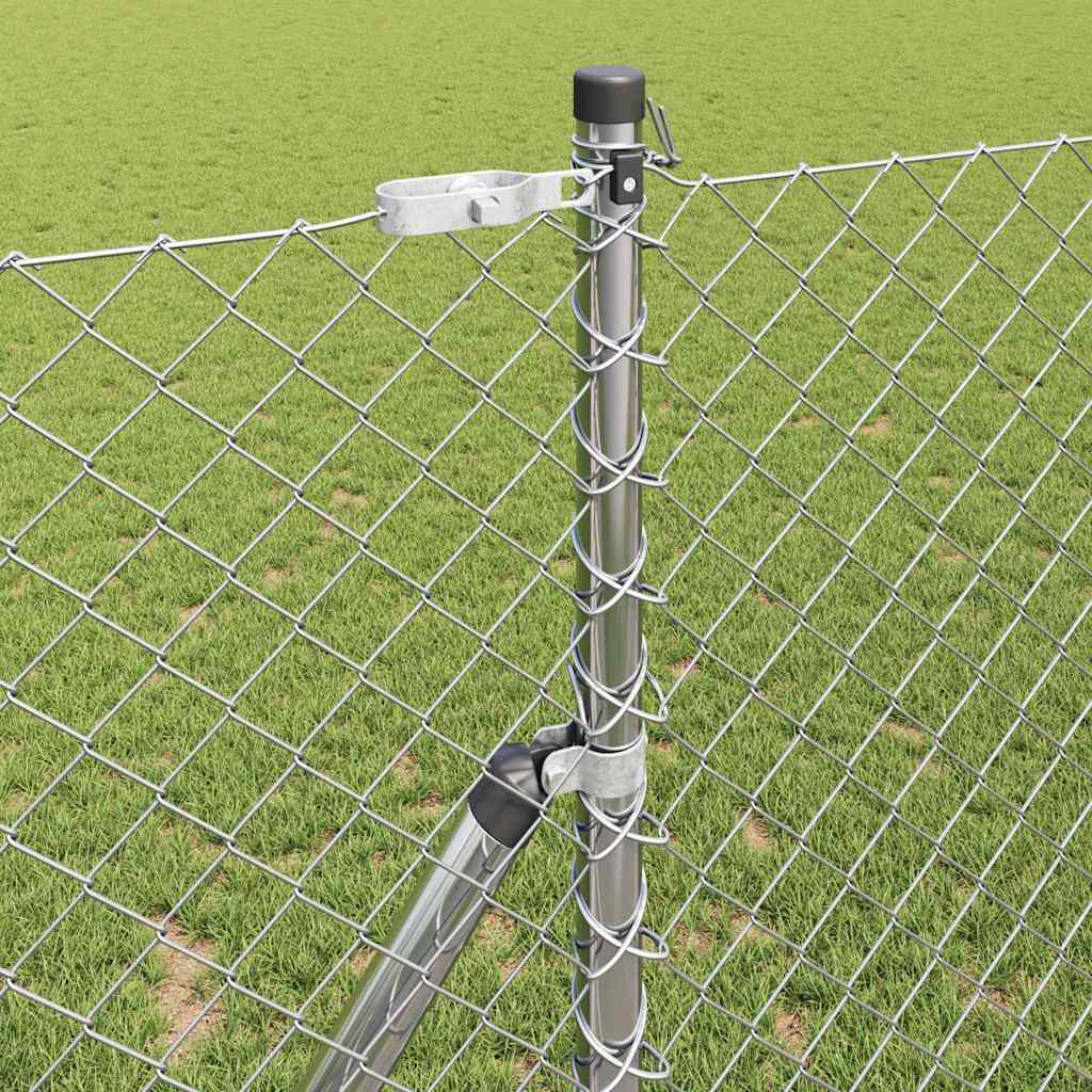 Fence Post Silver 10 x 1 m (40 x 40 mm mesh) Steel