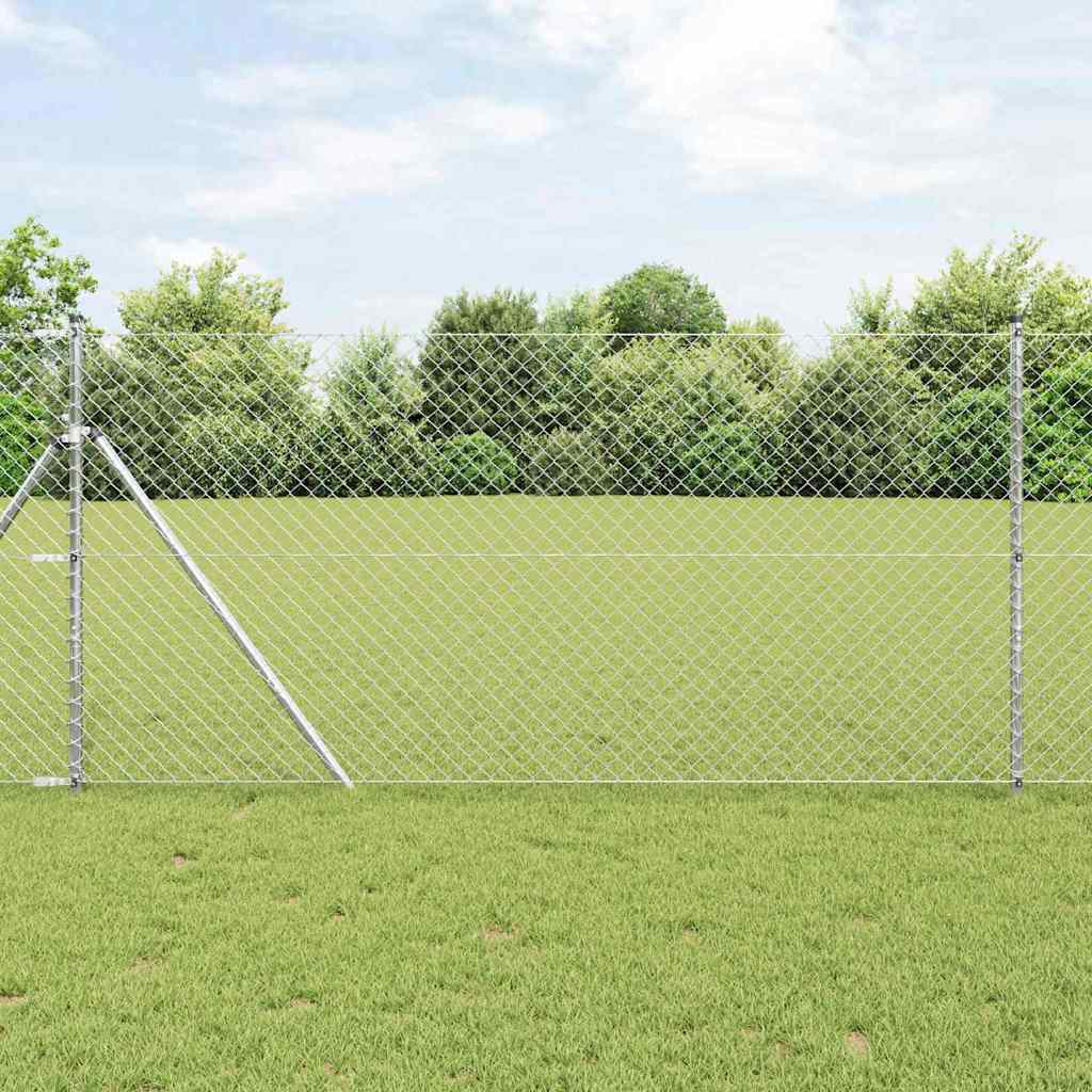 Fence Post Silver 10 x 1 m (40 x 40 mm mesh) Steel