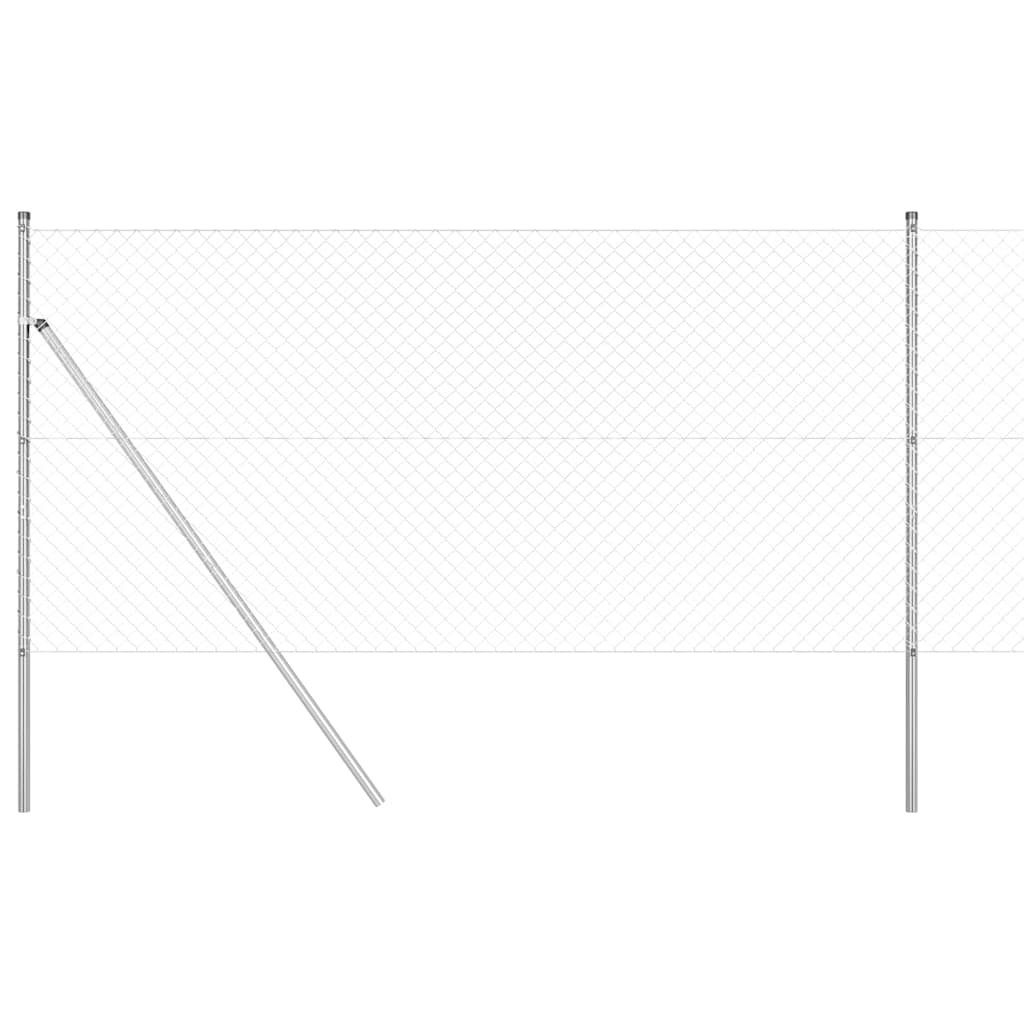 Fence Post Silver 10 x 1 m (40 x 40 mm mesh) Steel