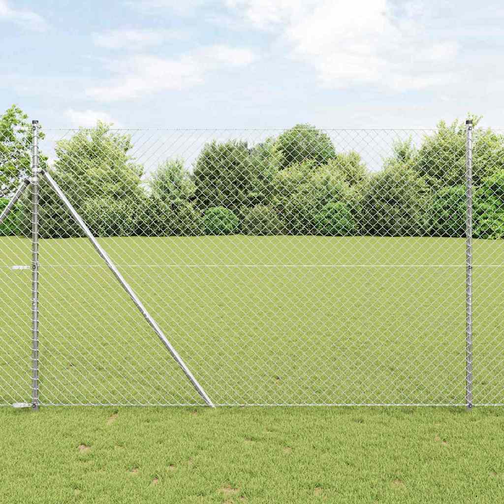 Fence Post Silver 10 x 1.5 m (40 x 40 mm mesh) Steel