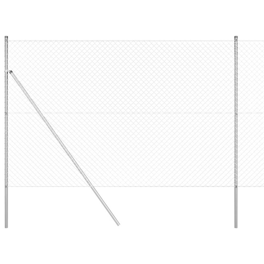 Fence Post Silver 10 x 1.5 m (40 x 40 mm mesh) Steel