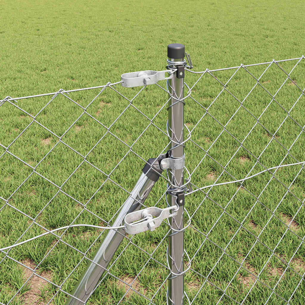 Fence Post Silver 10 x 0.4 m (60 x 60 mm mesh) Steel