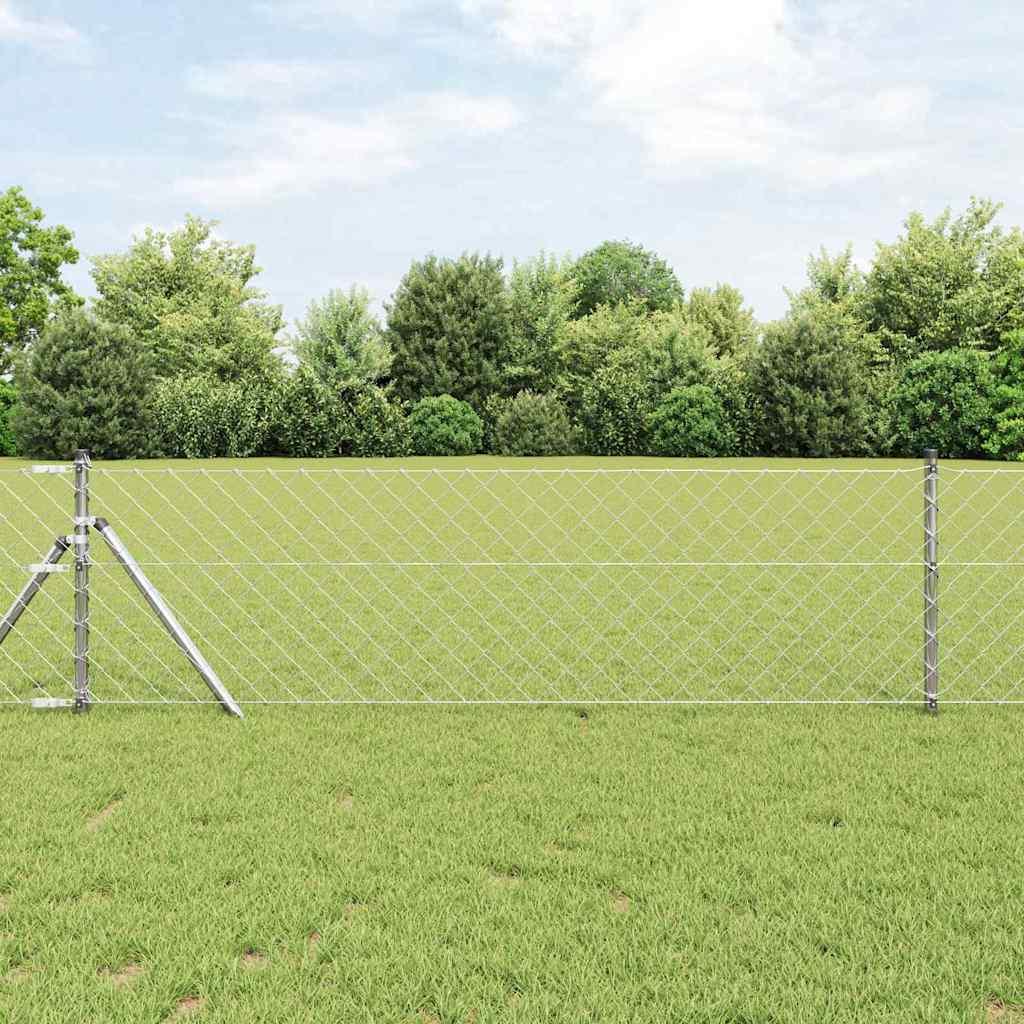 Fence Post Silver 10 x 0.4 m (60 x 60 mm mesh) Steel