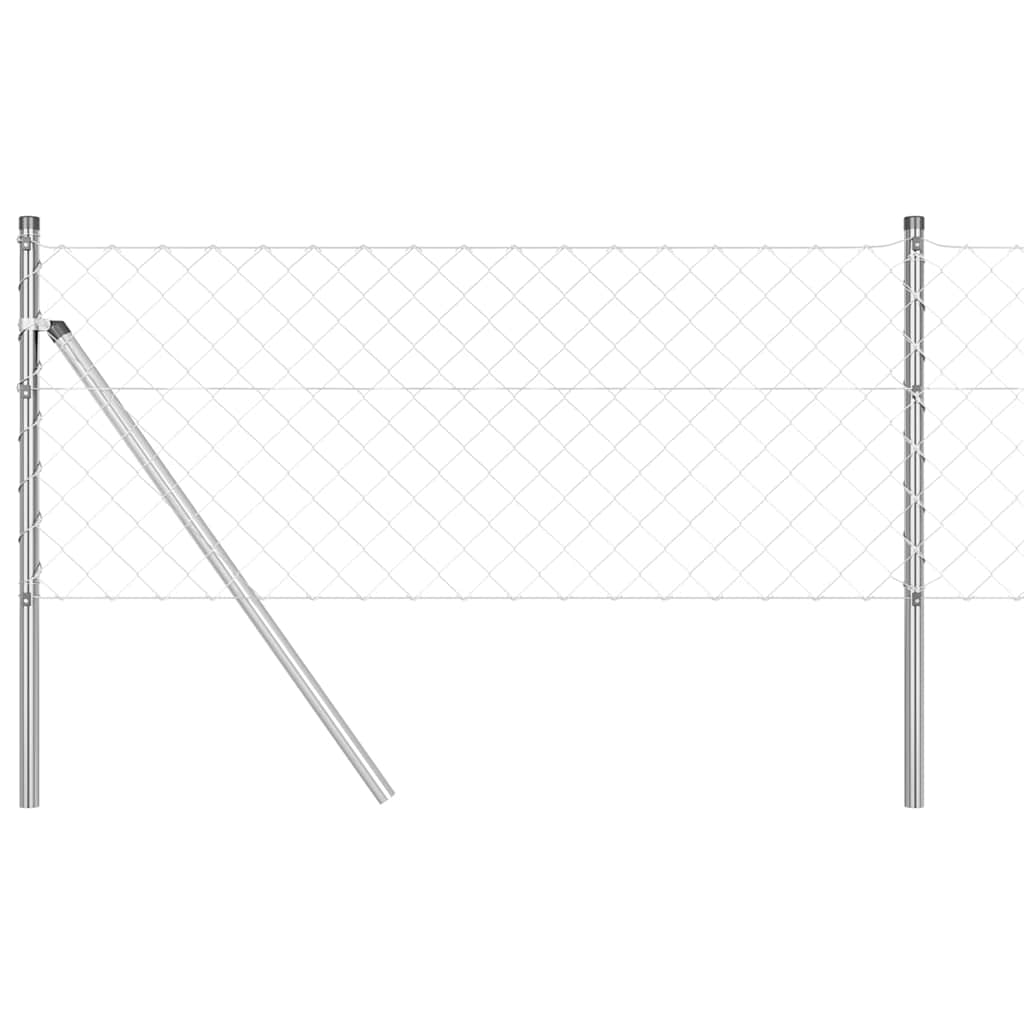 Fence Post Silver 10 x 0.4 m (60 x 60 mm mesh) Steel