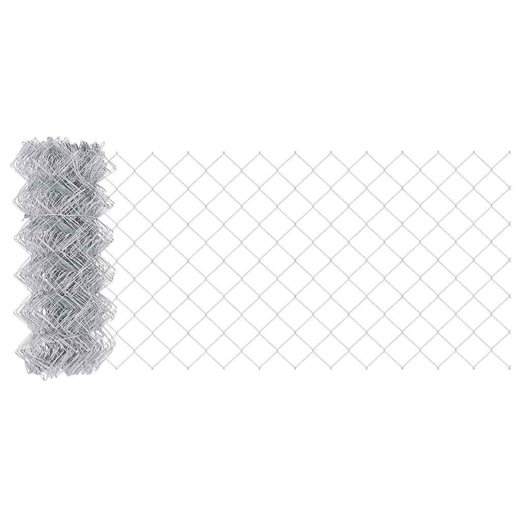 Fence Post Silver 10 x 0.4 m (60 x 60 mm mesh) Steel