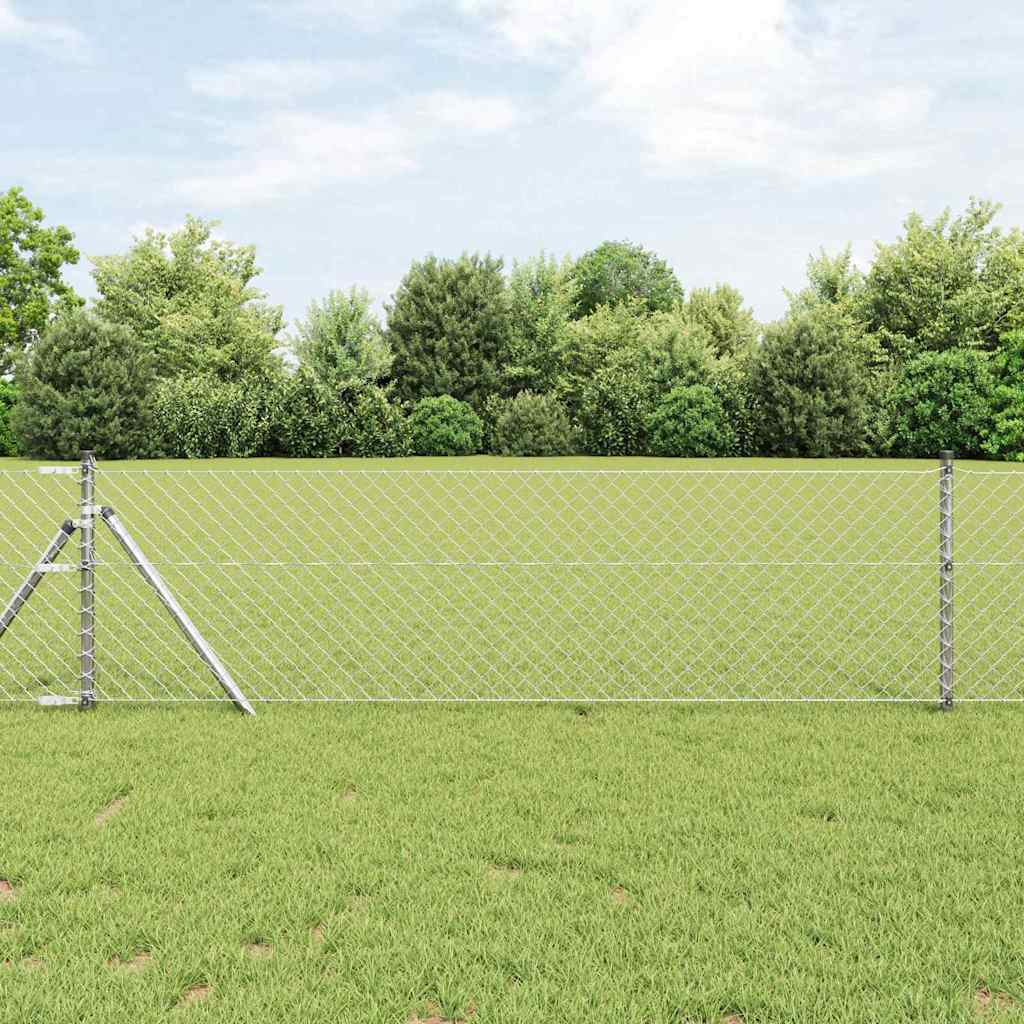 Fence Post Silver 25 x 0.4 m (40 x 40 mm mesh) Steel