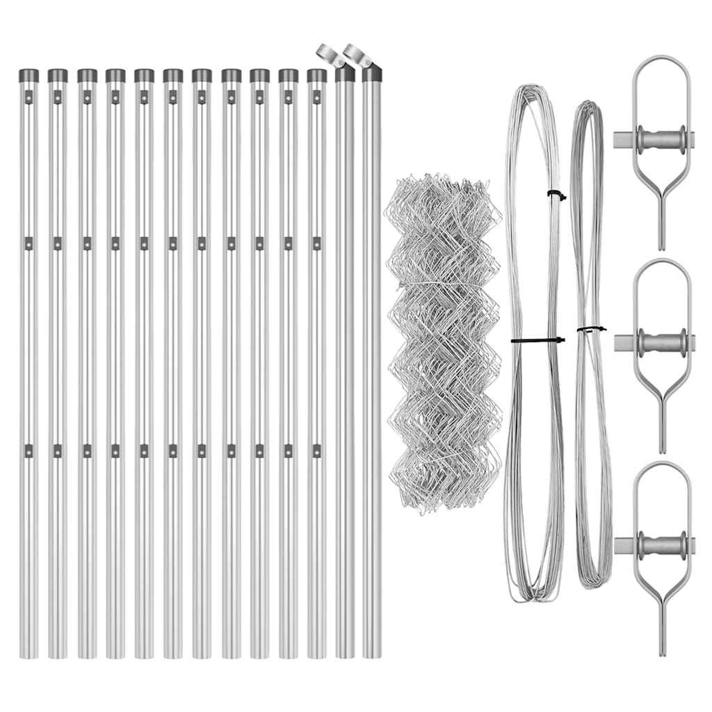 Fence Post Silver 25 x 0.4 m (40 x 40 mm mesh) Steel