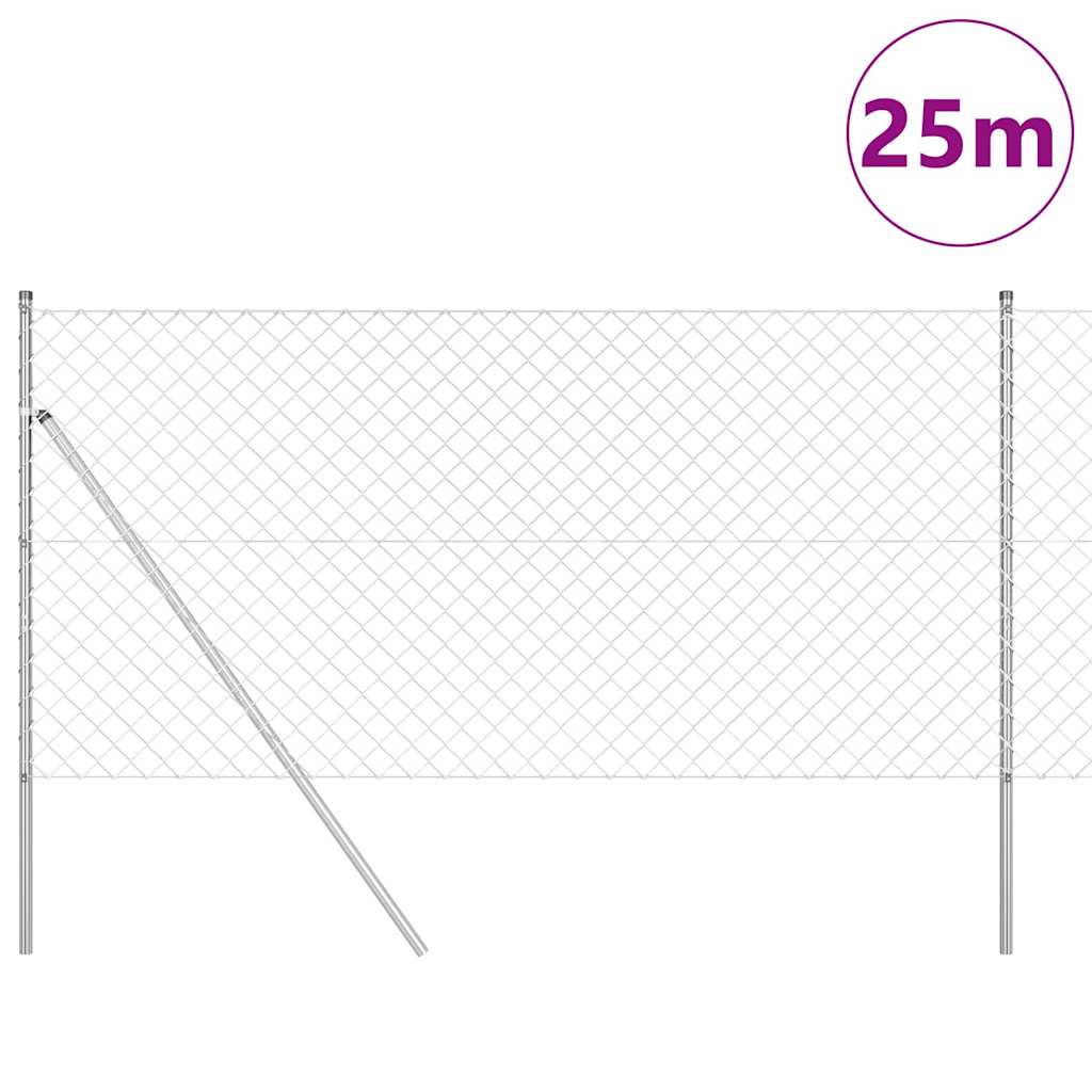 Fence Post Silver 25 x 1.2 m (60 x 60 mm mesh) Steel