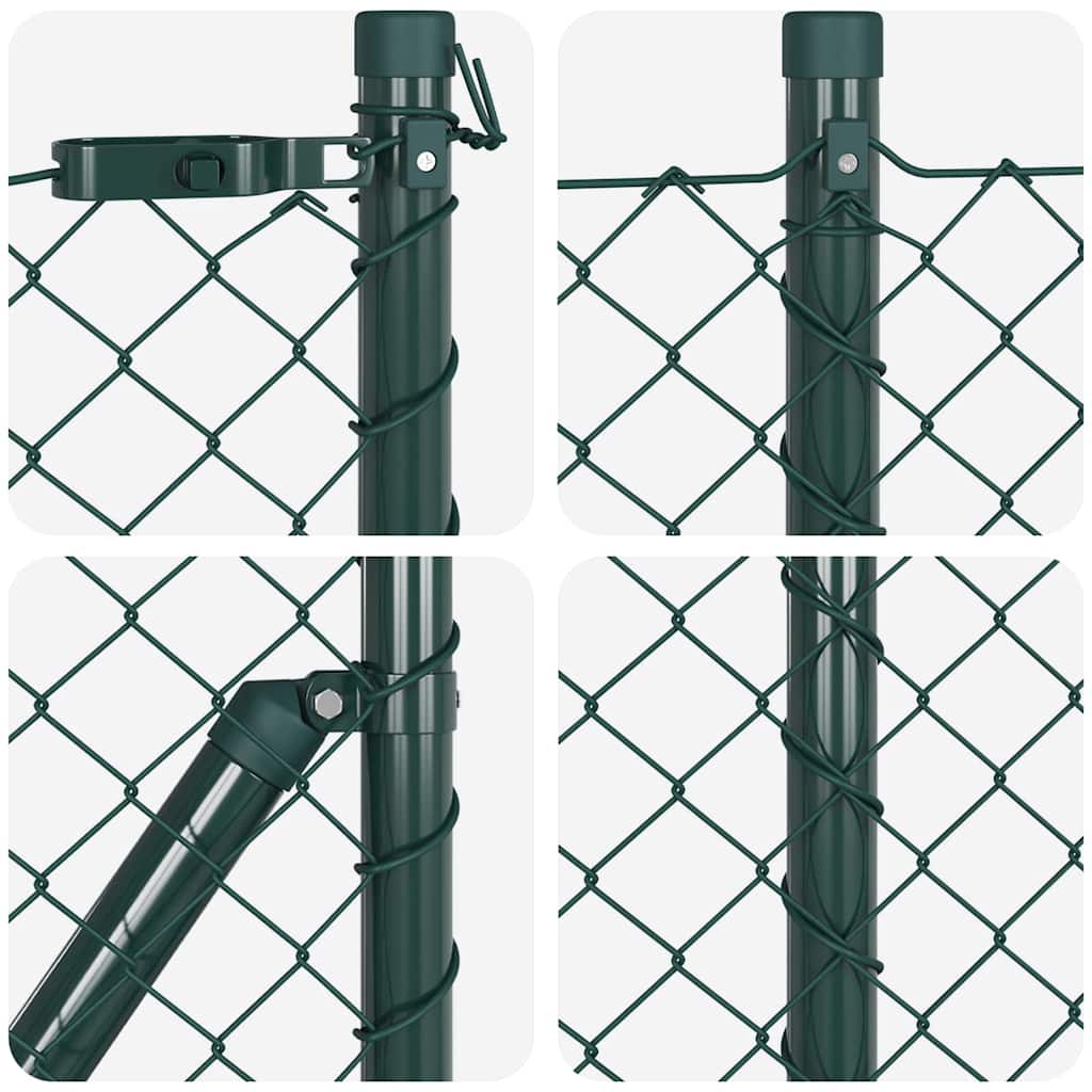 Fence Post Green 10 x 0.4 m (40 x 40 mm mesh) Steel and PVC