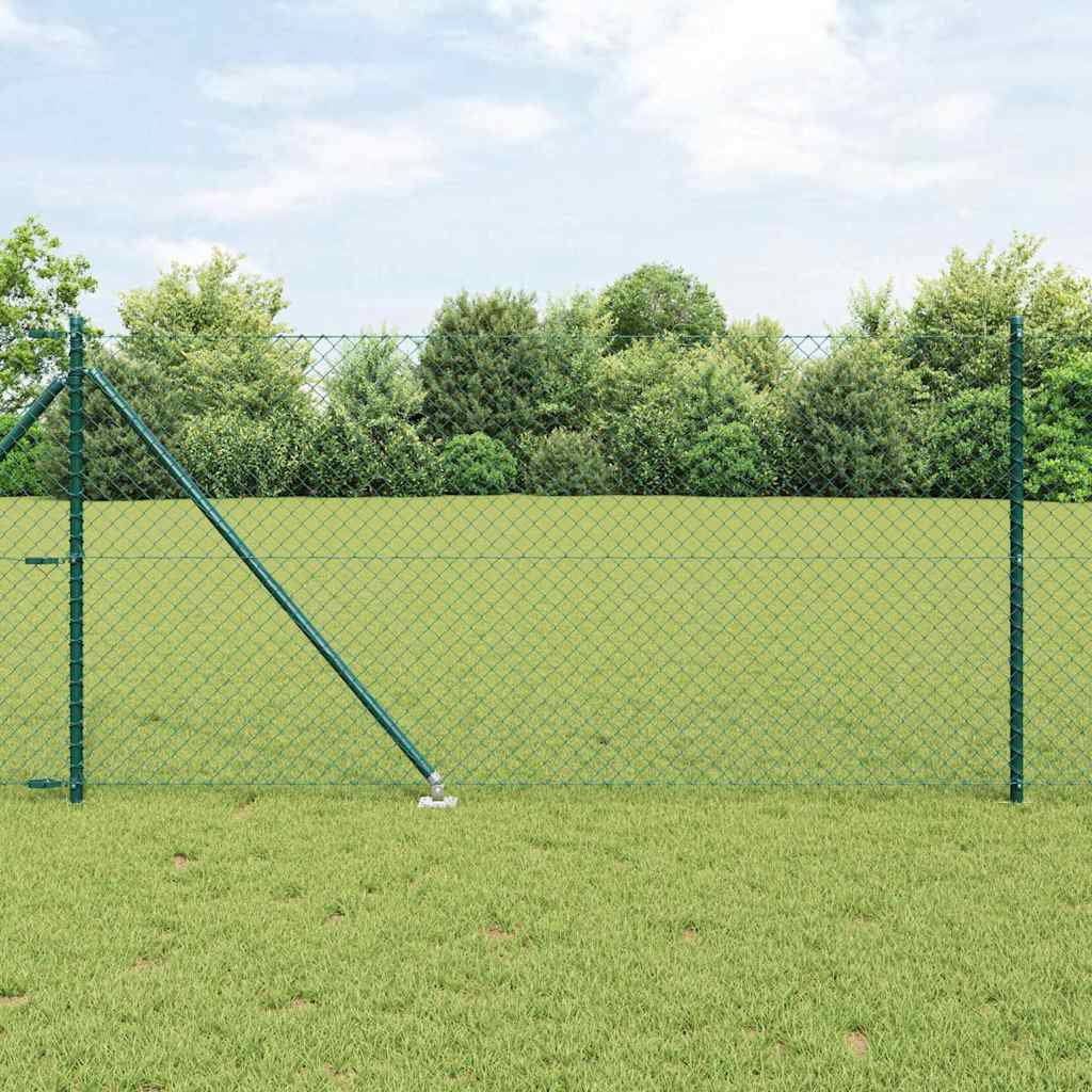 Welded Wire Fence with Spikes 10 x 1 m (W x H) PVC-Coated Steel