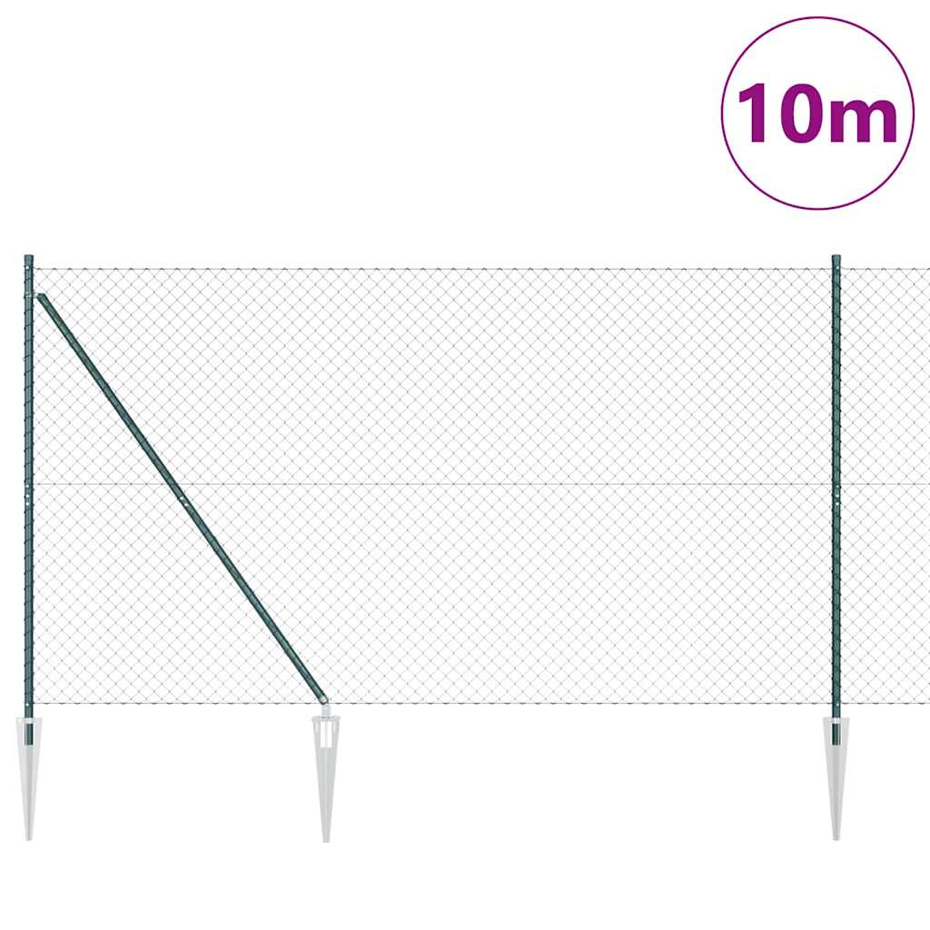 Fence Post Green 10 x 1.6 m (40 x 40 mm mesh) Steel and PVC