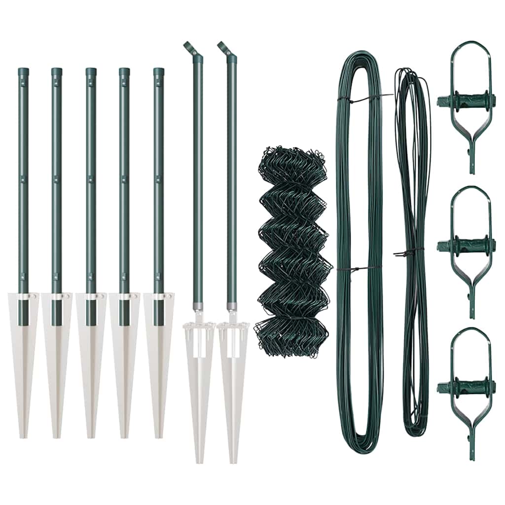 Fence Post Green 10 x 0.4 m (60 x 60 mm mesh) Steel and PVC