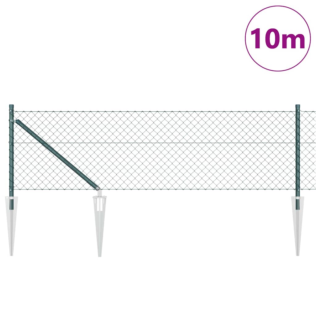 Fence Post Green 10 x 0.4 m (60 x 60 mm mesh) Steel and PVC