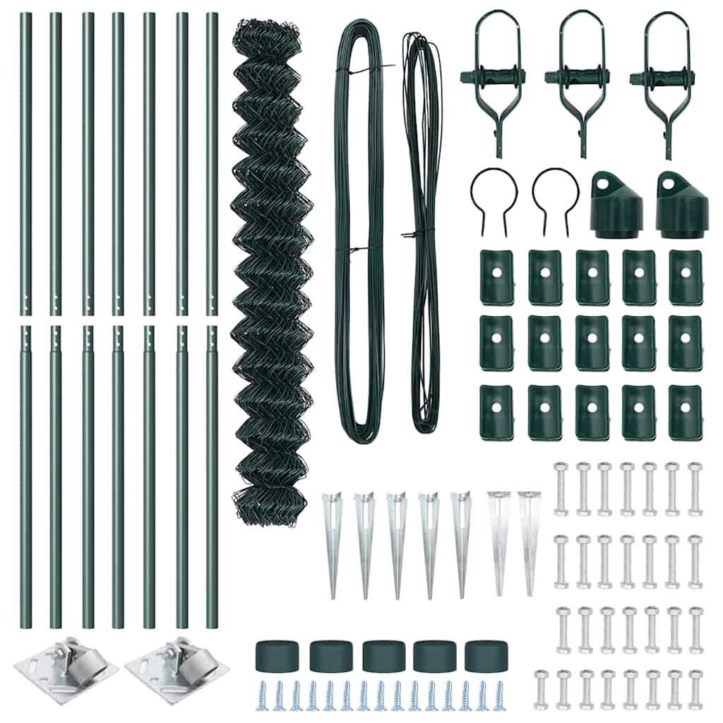 Fence Post Green 10 x 1.5 m (60 x 60 mm mesh) Steel and PVC