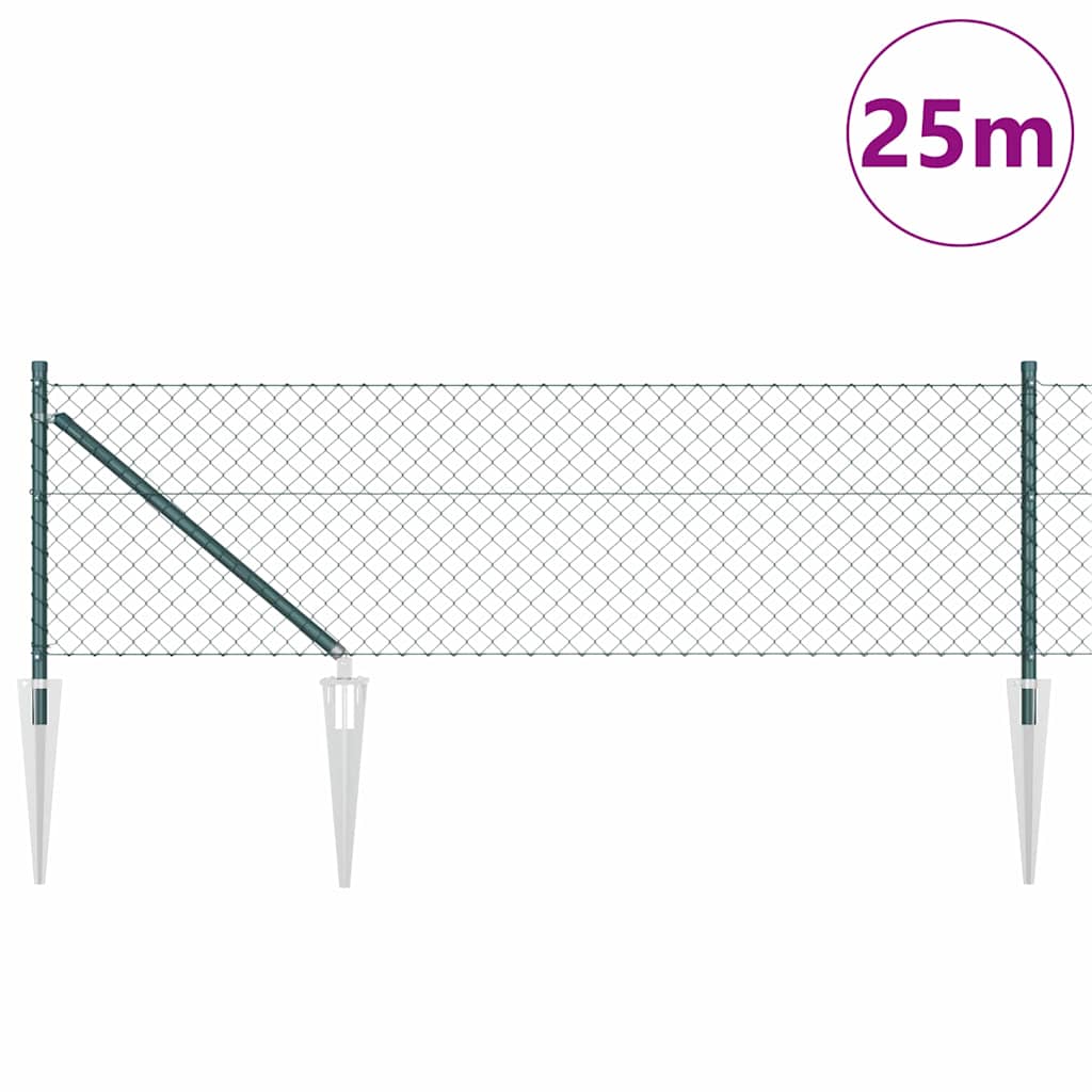 Fence Post Green 25 x 0.4 m (40 x 40 mm mesh) Steel and PVC