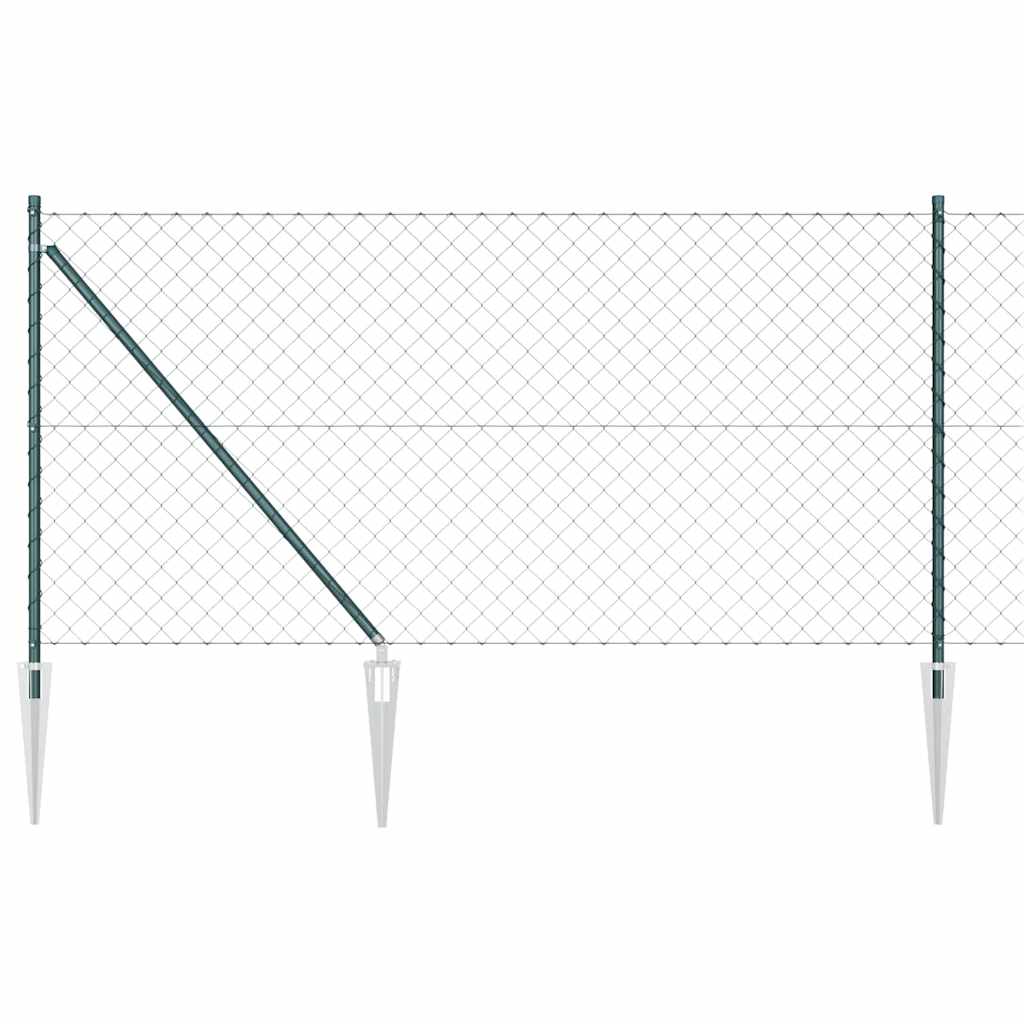 Fence Post Green 25 x 1 m (40 x 40 mm mesh) Steel and PVC