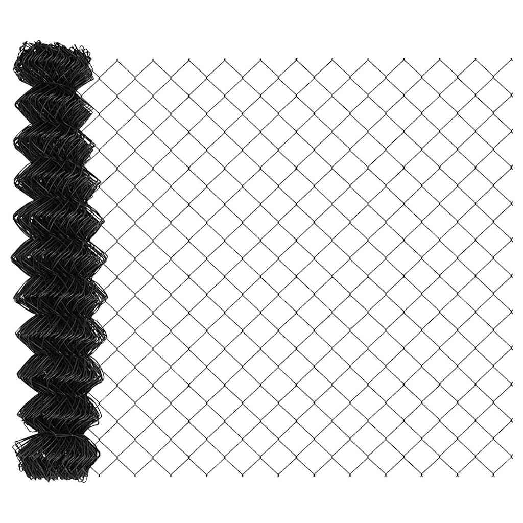 Fence Post Grey 10 x 1.2 m (40 x 40 mm mesh) Steel and PVC