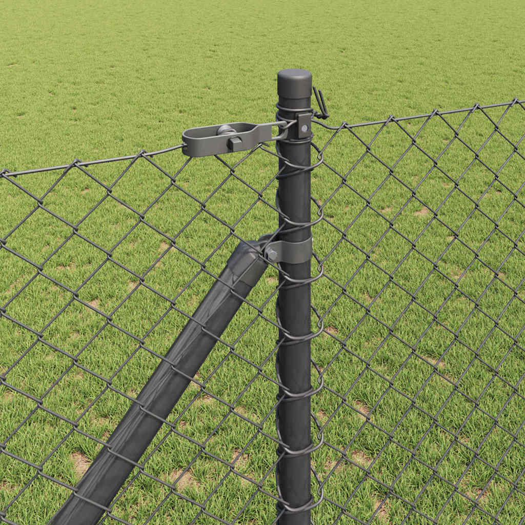 Fence Post Grey 10 x 1.4 m (40 x 40 mm mesh) Steel and PVC