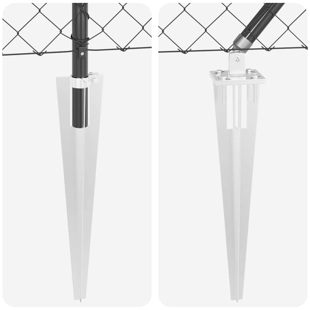 Fence Post Grey 25 x 1.4 m (60 x 60 mm mesh) Steel and PVC