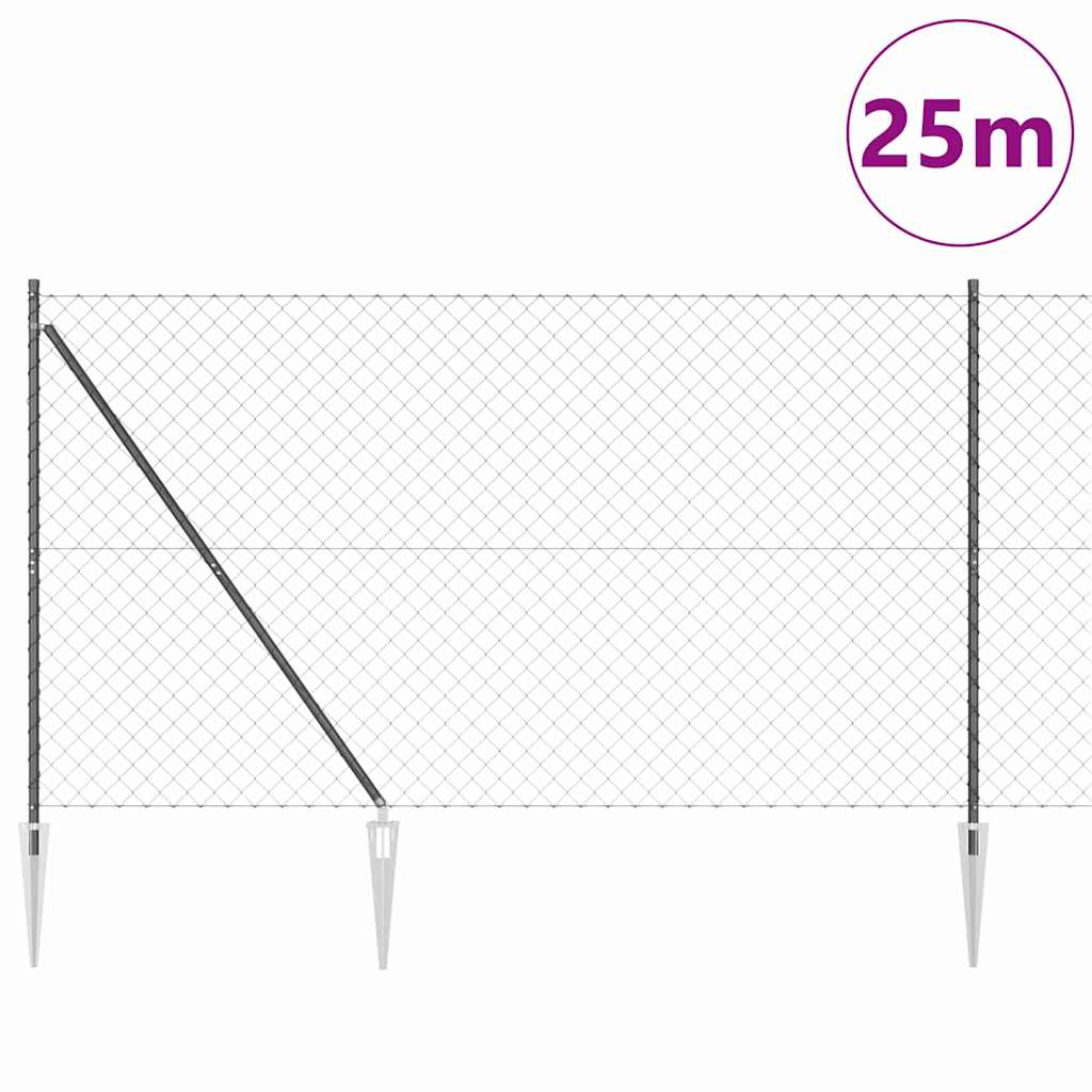 Welded Wire Fence with Spikes 25 x 1.6 m (W x H)