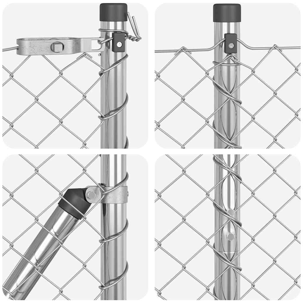 Fence Post Silver 10 x 1.6 m (40 x 40 mm mesh) Steel