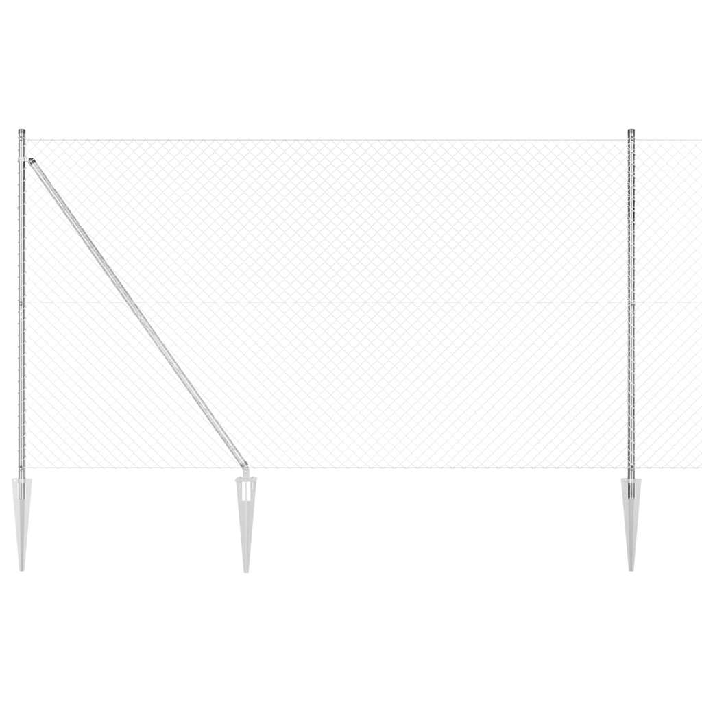 Fence Post Silver 10 x 1.6 m (40 x 40 mm mesh) Steel