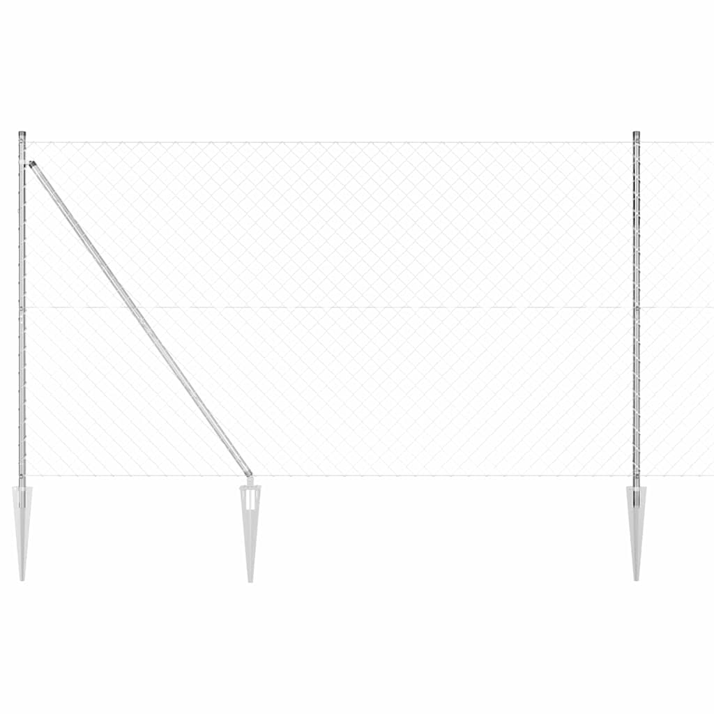 Fence Post Silver 10 x 1.5 m (60 x 60 mm mesh) Steel
