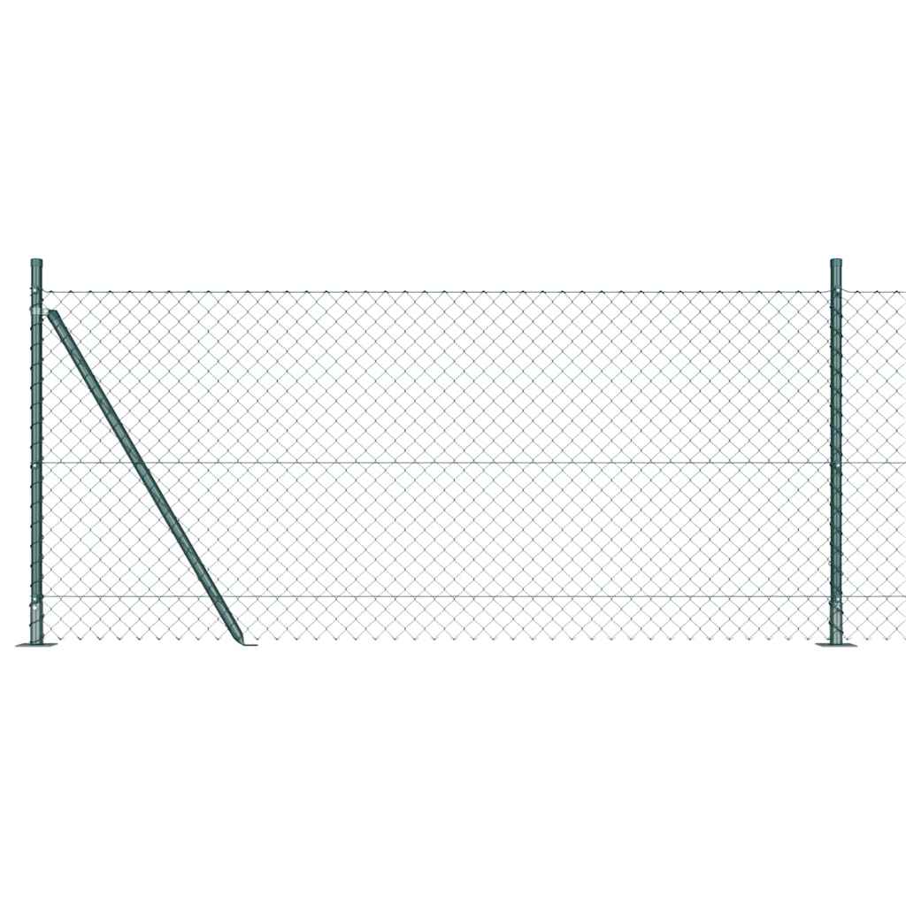 Fence Post Green 10 x 0.8 m (40 x 40 mm mesh) Steel and PVC