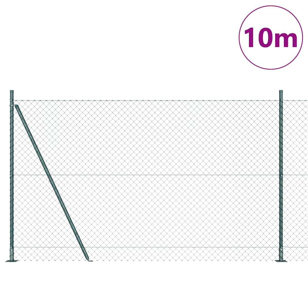 Fence Post Green 10 x 1.4 m (40 x 40 mm mesh) Steel and PVC