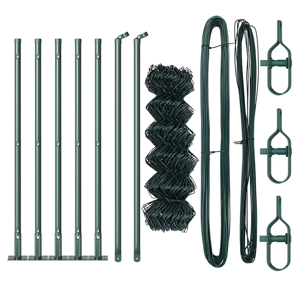 Fence Post Green 10 x 0.4 m (60 x 60 mm mesh) Steel and PVC