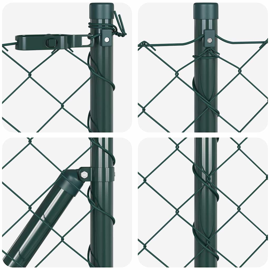 Fence Post Green 10 x 1 m (60 x 60 mm mesh) Steel and PVC