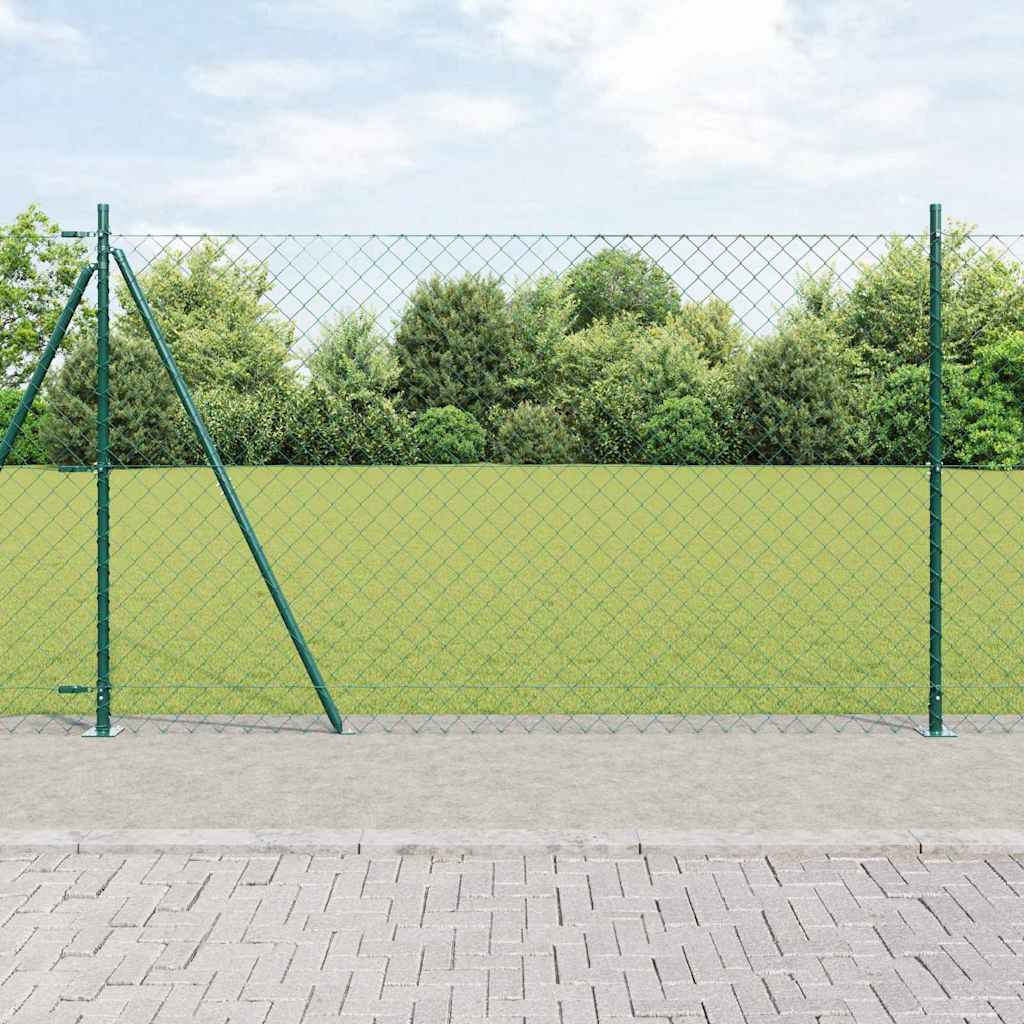Fence Post Green 10 x 1.6 m (60 x 60 mm mesh) Steel and PVC
