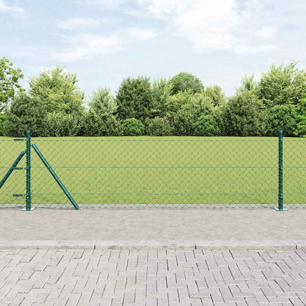Fence Post Green 25 x 0.4 m (40 x 40 mm mesh) Steel and PVC