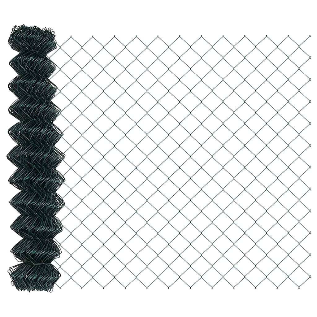 Fence Post Green 25 x 1 m (40 x 40 mm mesh) Steel and PVC