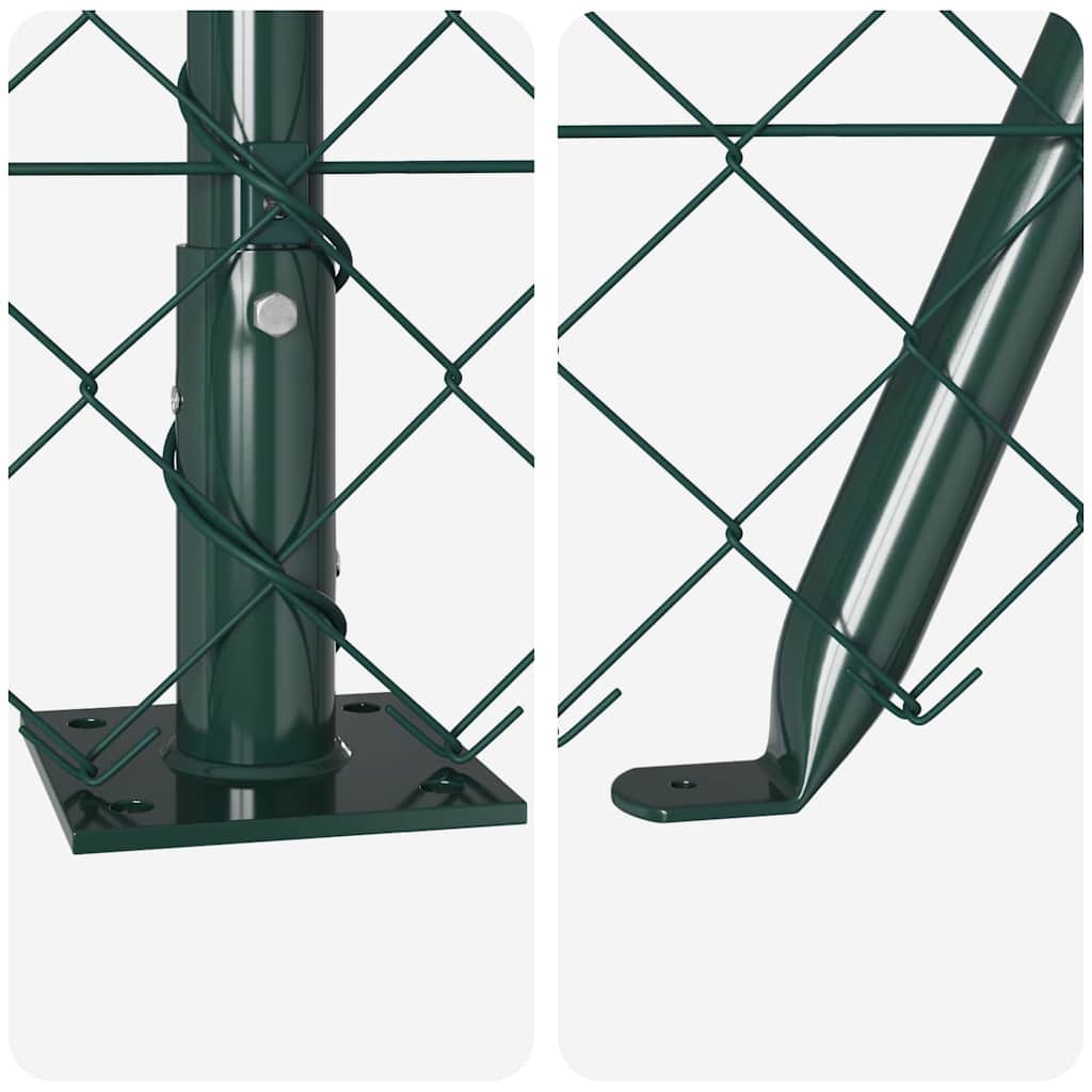 Fence Post Green 25 x 0.4 m (60 x 60 mm mesh) Steel and PVC