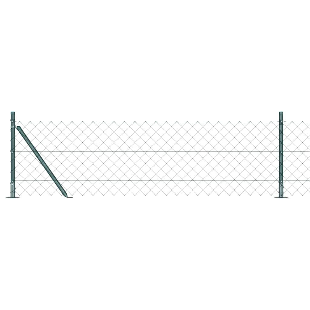 Fence Post Green 25 x 0.4 m (60 x 60 mm mesh) Steel and PVC