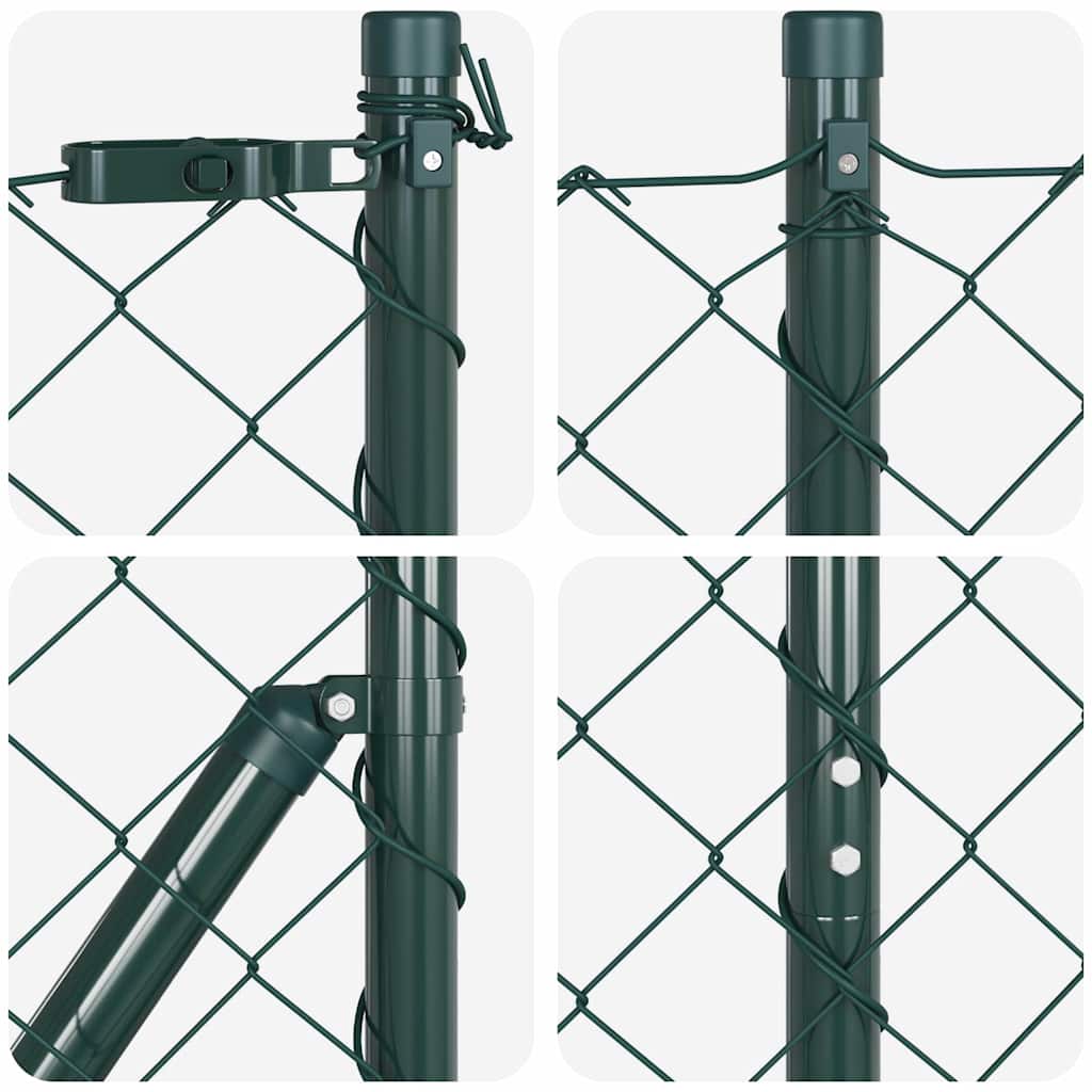 Fence Post Green 25 x 1.2 m (60 x 60 mm mesh) Steel and PVC