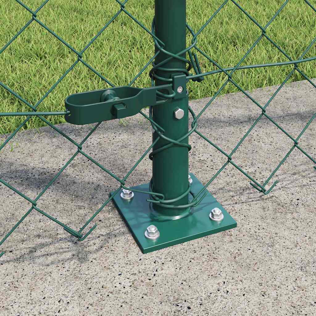 Fence Post Green 25 x 1.4 m (60 x 60 mm mesh) Steel and PVC