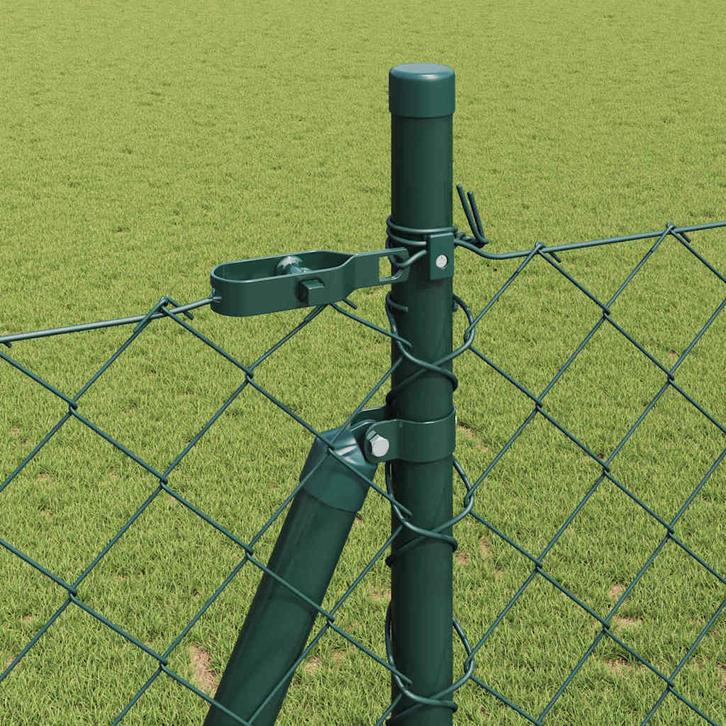 Fence Post Green 25 x 1.4 m (60 x 60 mm mesh) Steel and PVC