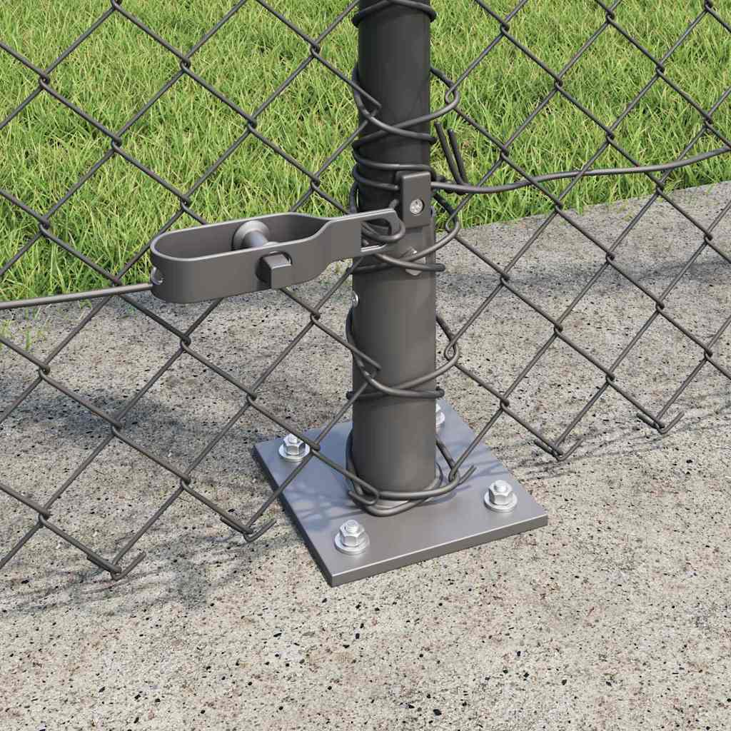 Fence Post Grey 10 x 1.4 m (40 x 40 mm mesh) Steel and PVC