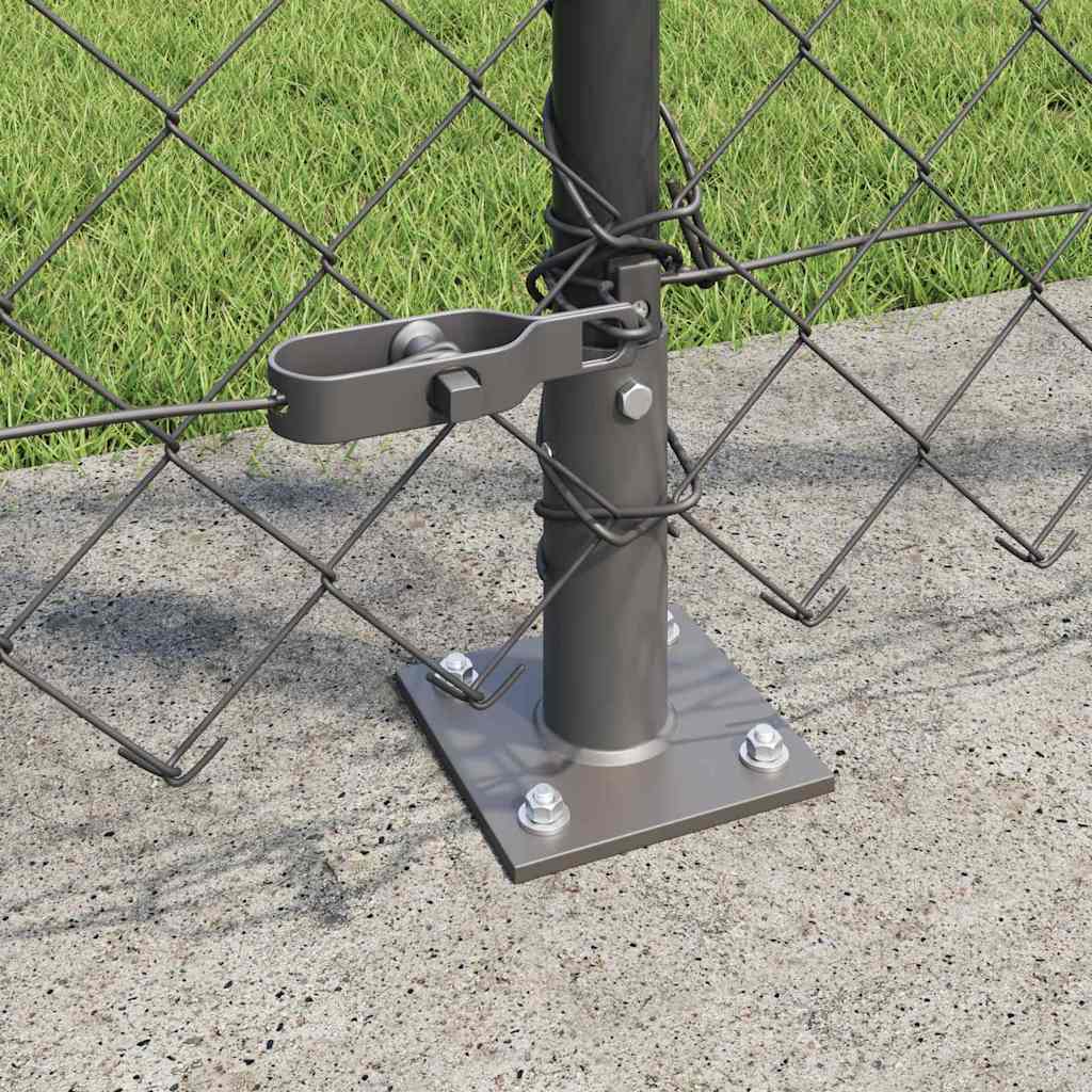 Fence Post Grey 10 x 1.2 m (60 x 60 mm mesh) Steel and PVC