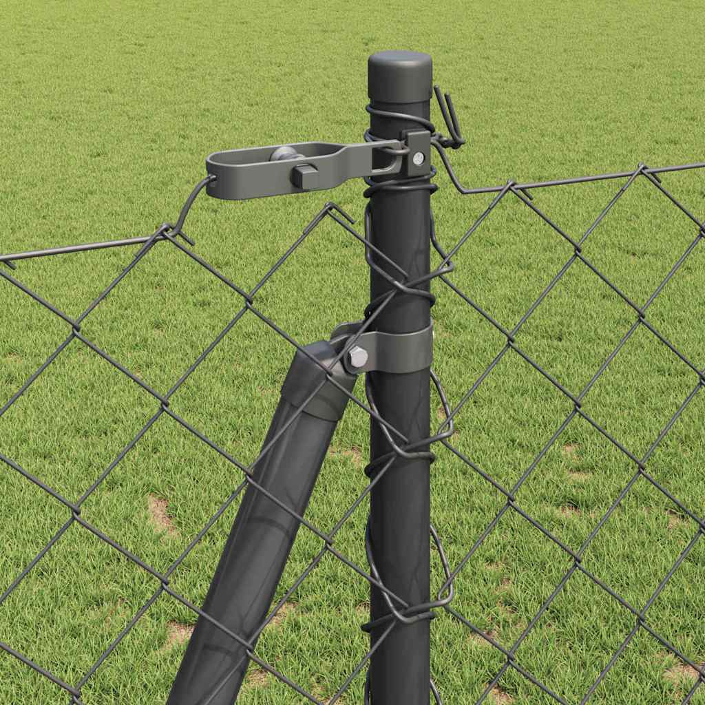 Fence Post Grey 10 x 1.2 m (60 x 60 mm mesh) Steel and PVC